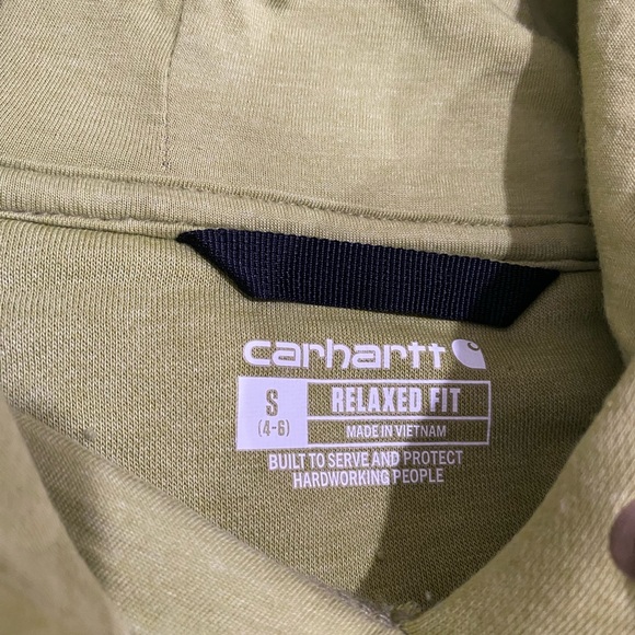 CARHARTT RELAXED FIT MIDWEIGHT LOGO SLEEVE GRAPHIC HOODIE WOMENS SMALL - Picture 5 of 9